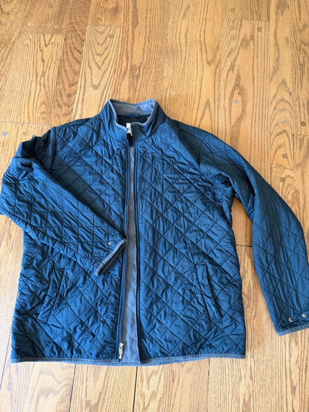 Peter Millar Quilted Navy Jacket with Fleece Lining